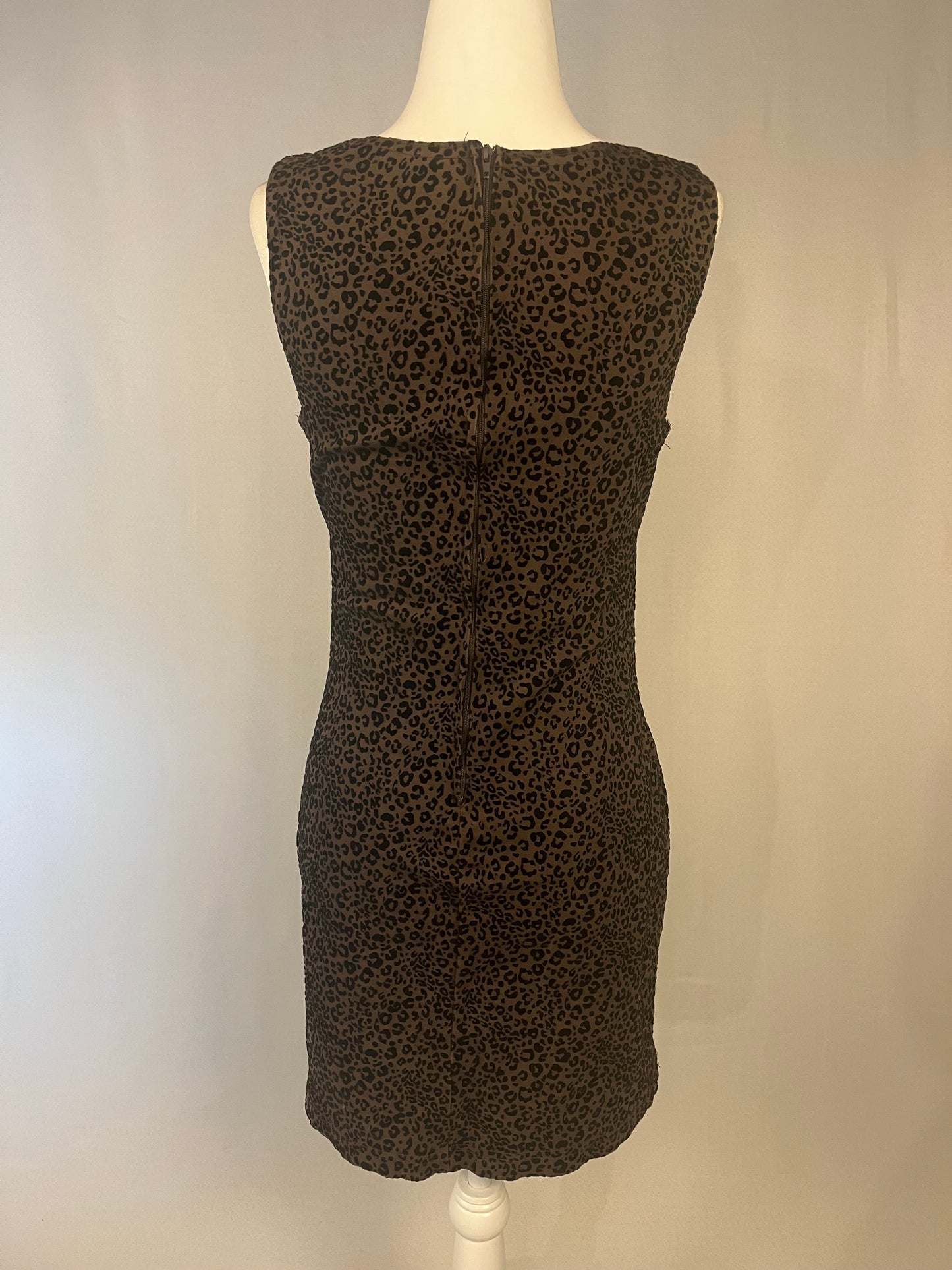 Y2K Velvet Cheetah Print Mini Dress