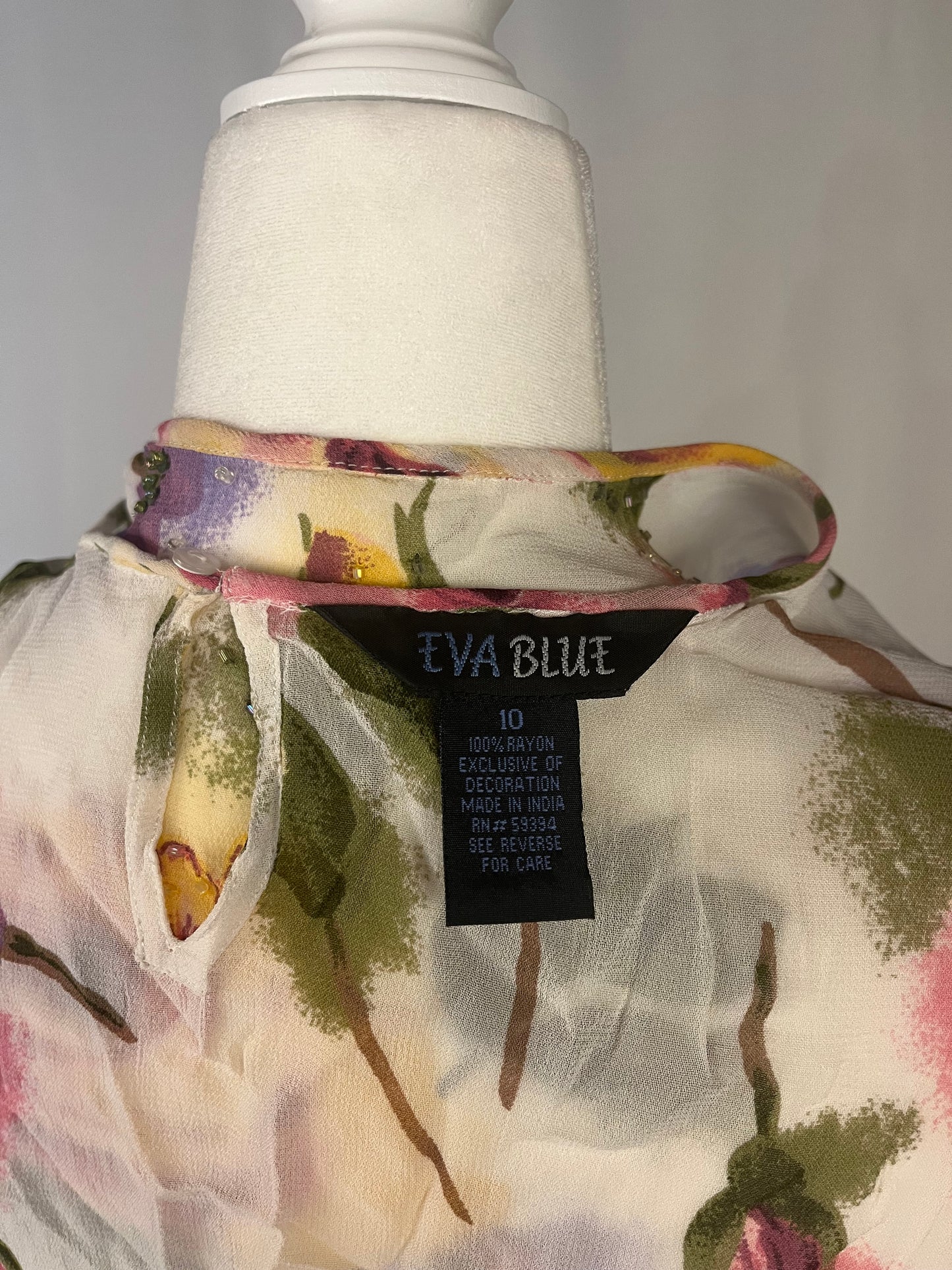 Y2K Beaded Floral Shawl