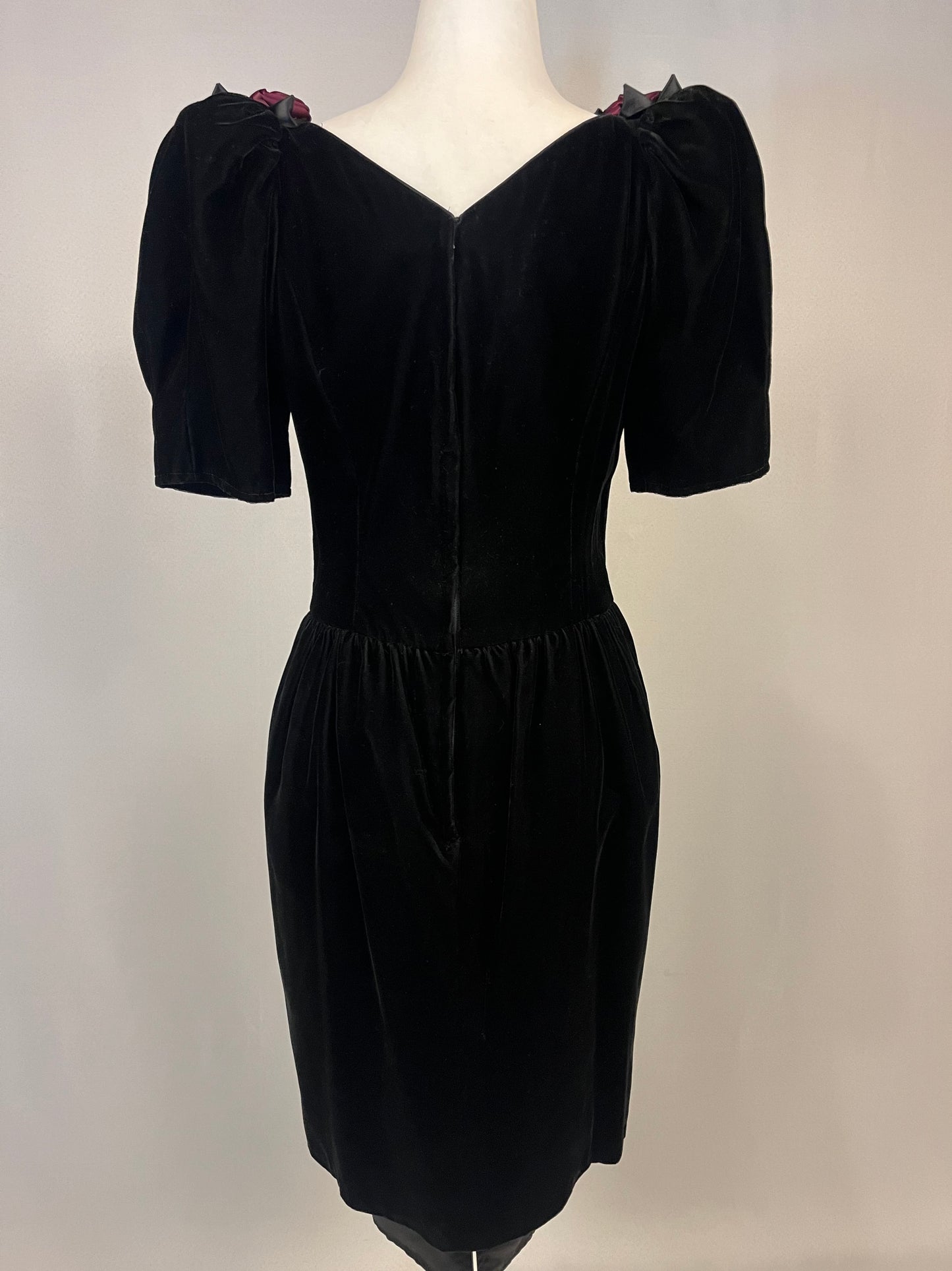 80’s Purple Roses Cocktail Dress