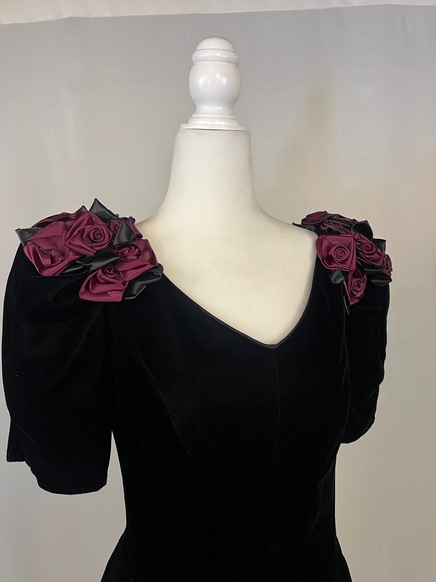 80’s Purple Roses Cocktail Dress