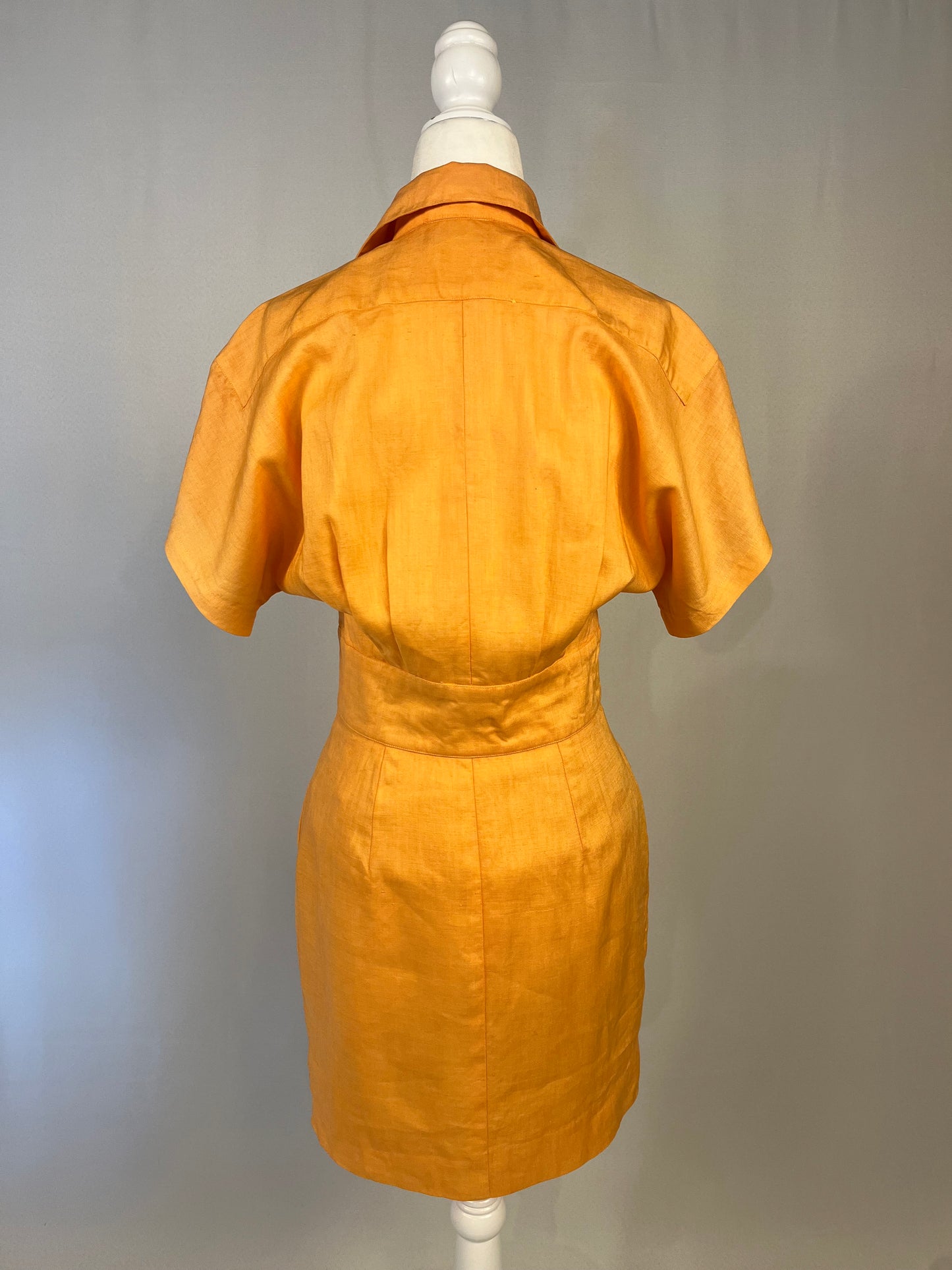 80’s Tangerine Linen Dress
