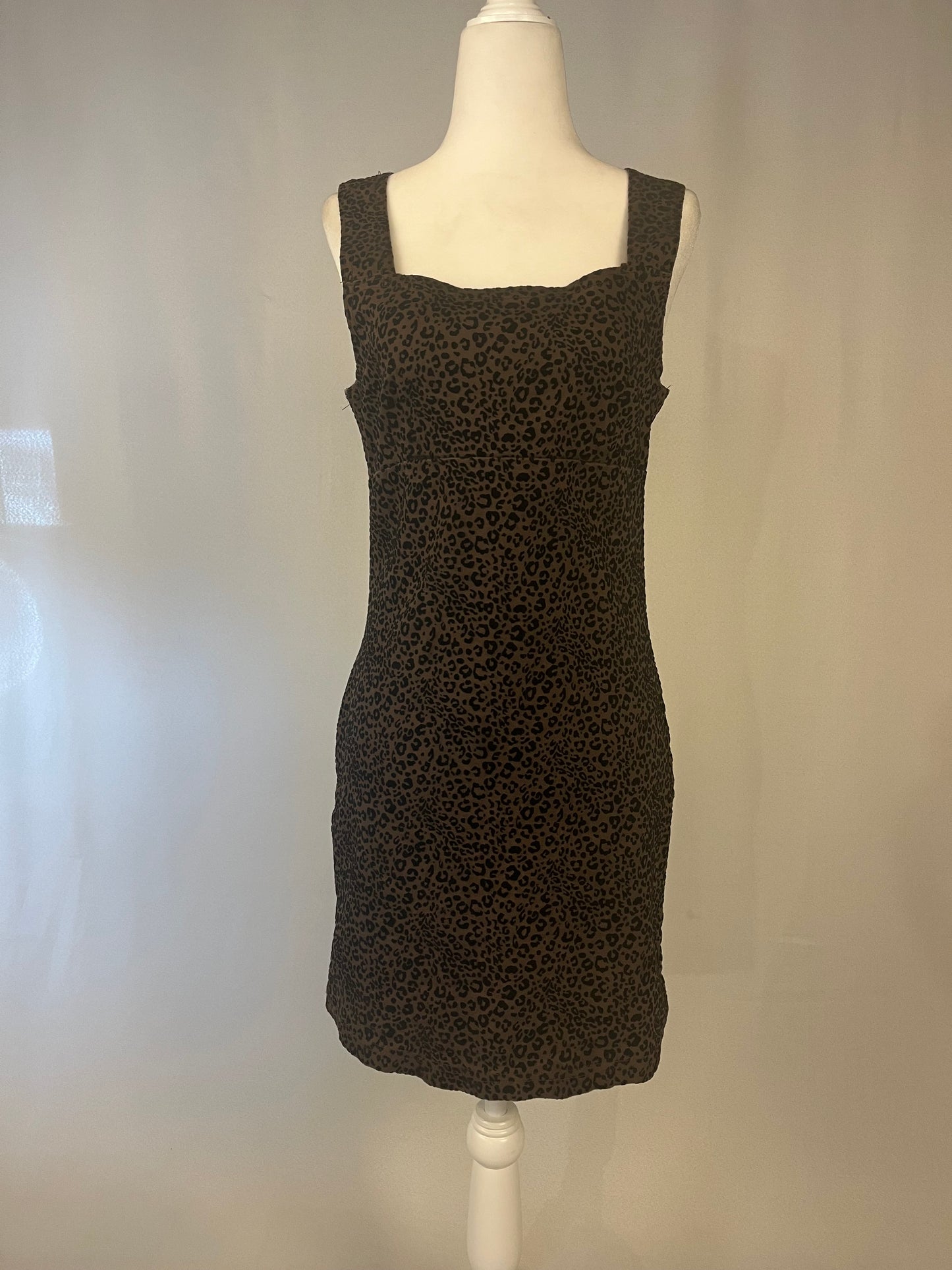 Y2K Velvet Cheetah Print Mini Dress
